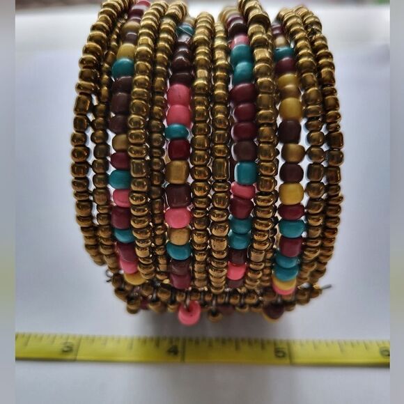 BOHO Beaded  Cuff Bracelet STUNNING 😍 - Picture 6 of 10
